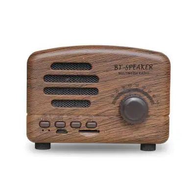 Bluetooth Speaker -Hot Selling Portable New Retro Walnut Wooden Multimedia Mini Subwoofer Wireless Blue-tooth Music Speaker