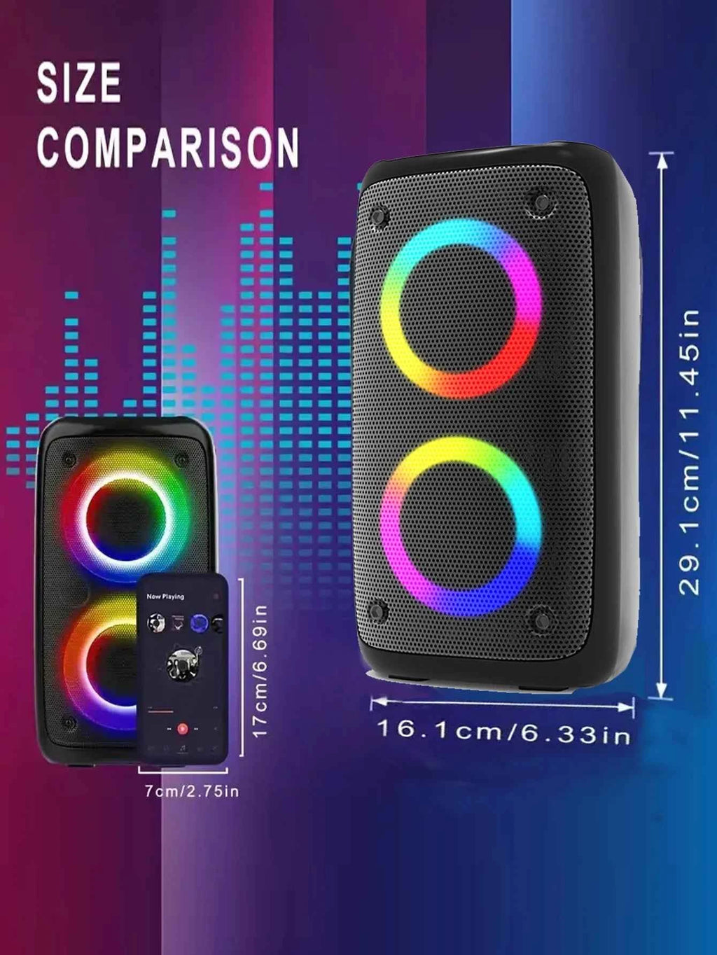 HY3317 portable Altavoz De Karaoke Big Speakers Outdoor DJ Party Dual 4 Inch Bluetooh Speaker With Mic for Family Ktv My Store