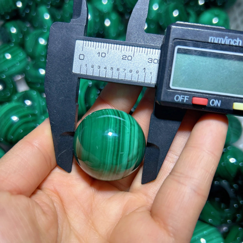 Wholesale Natural Gemstone Malachite Sphere Spiritual Green Stripe Ball Healing Crystal Craft for Decor
