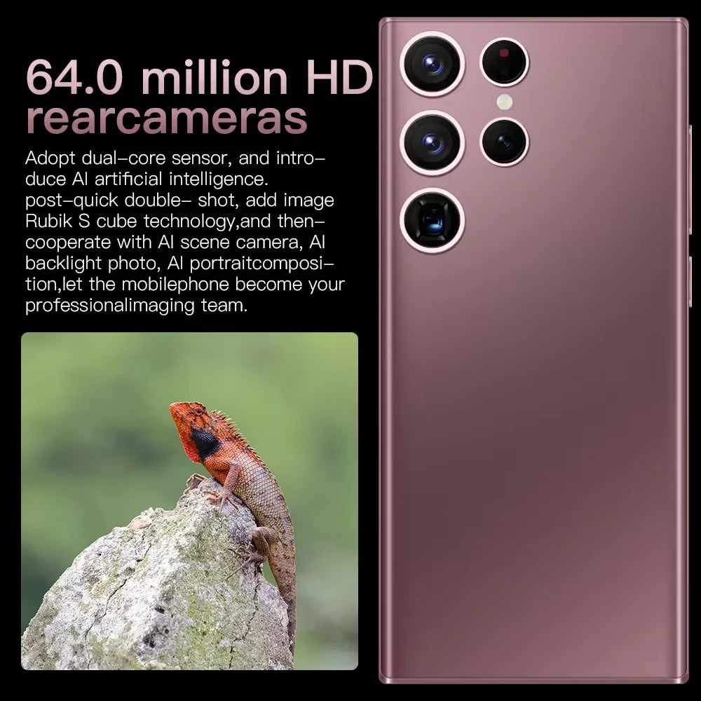 Newest Note30 Ultra Big Screen 5G Android Smart Phone 7.3-inch Water Drop Screen 16GB +1TB Fingerprint Unlocked Mobile Phone - Tidesmit