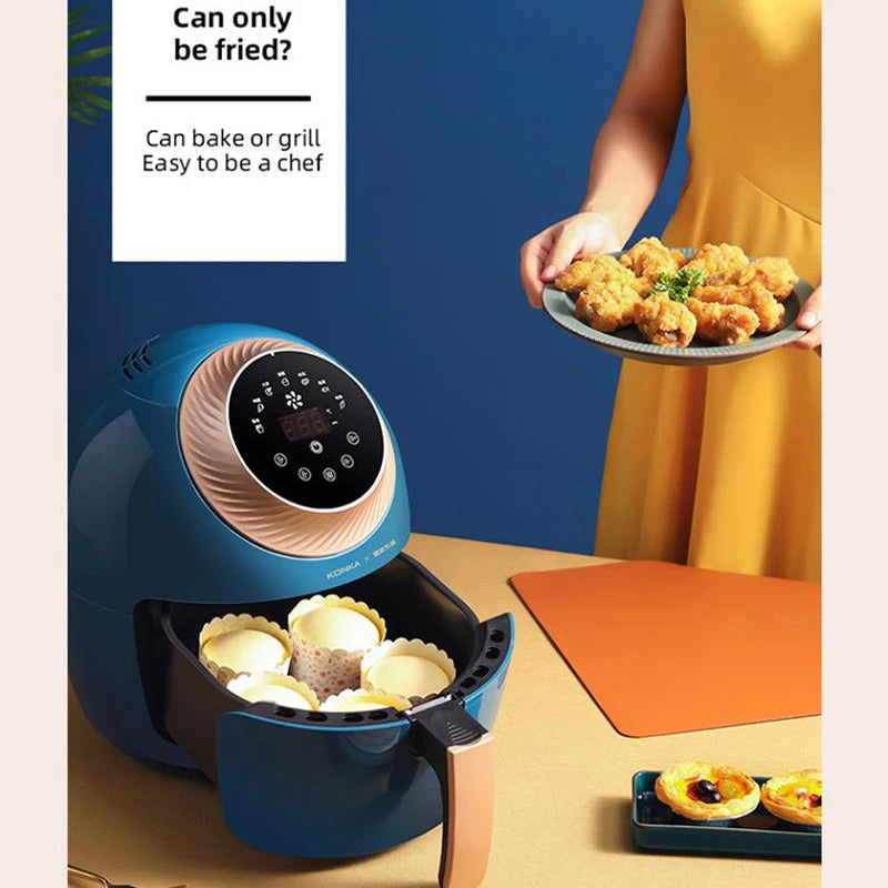 New Type Multi-Function 3.5L Air Fryer Household  Smoke-Free No-oil Electric Fryer Intelligent Set Timing Fryer