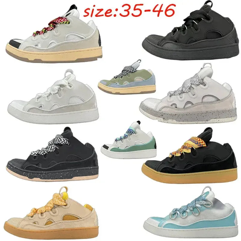 Designer Brand Luxury Casual Shoes Mens Women Embossed Leather Sneakers Calfskin Stripe Stretch Cotton Lace-up Low Rubber