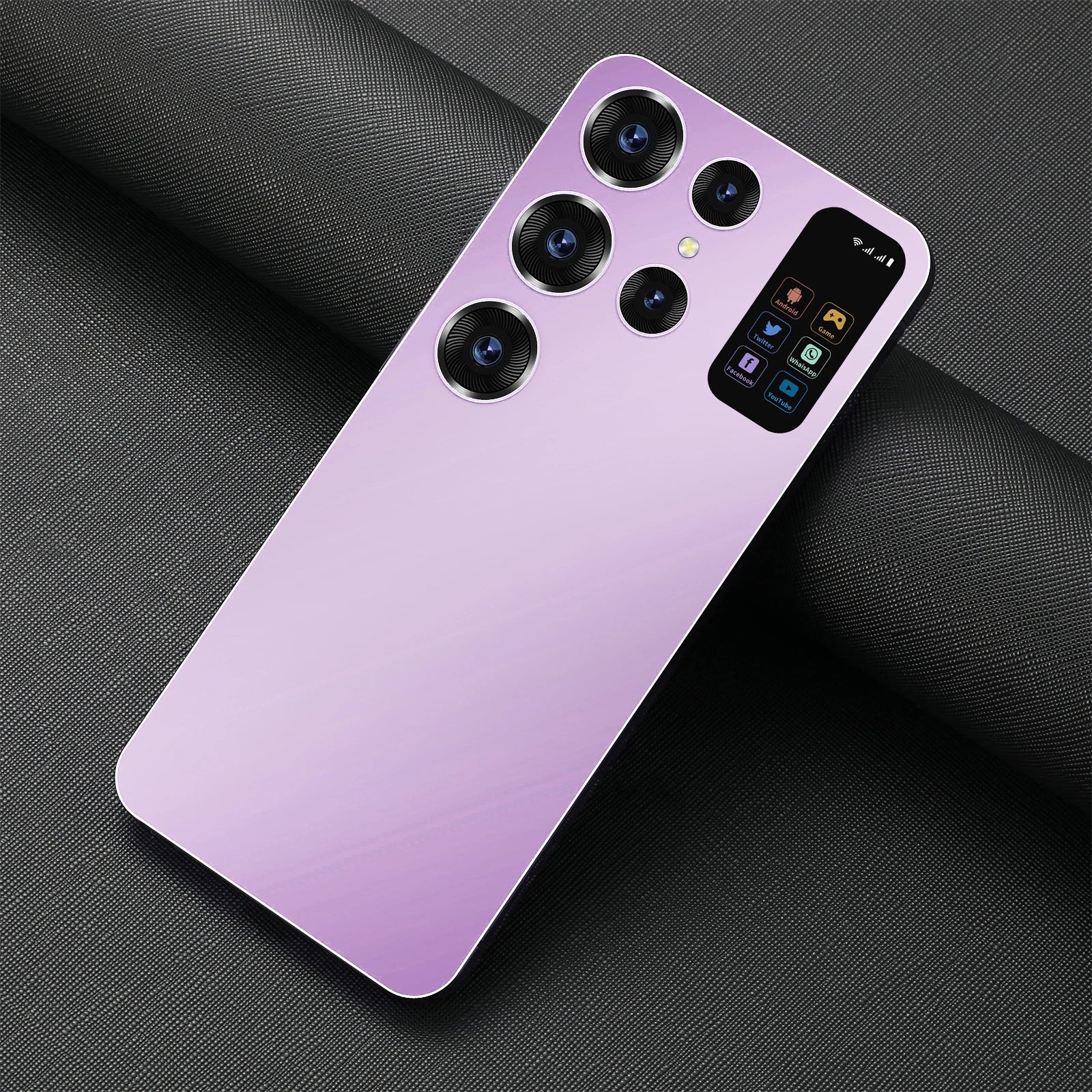 Unlocked Ultra 5G S24+ Android smartphone with decacore CPU and 65W quick charge, high-definition display.