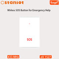 Staniot 433MHz Welcome Intelligent Wireless Doorbell Smart Door Bell Button with Battery for Home Burglar Security Alarm System