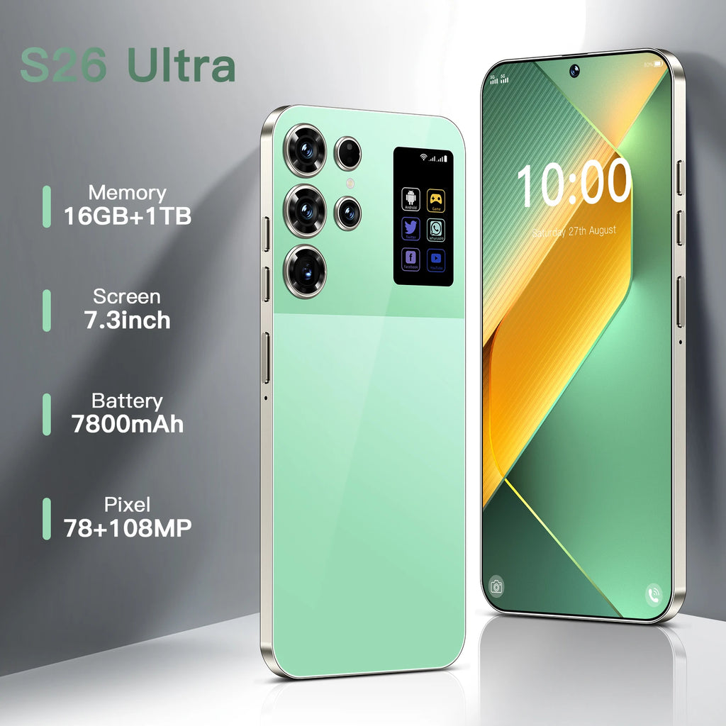 S26 Ultra 5G Smartphone, 16GB RAM, 1TB Storage - Black Tidesmit