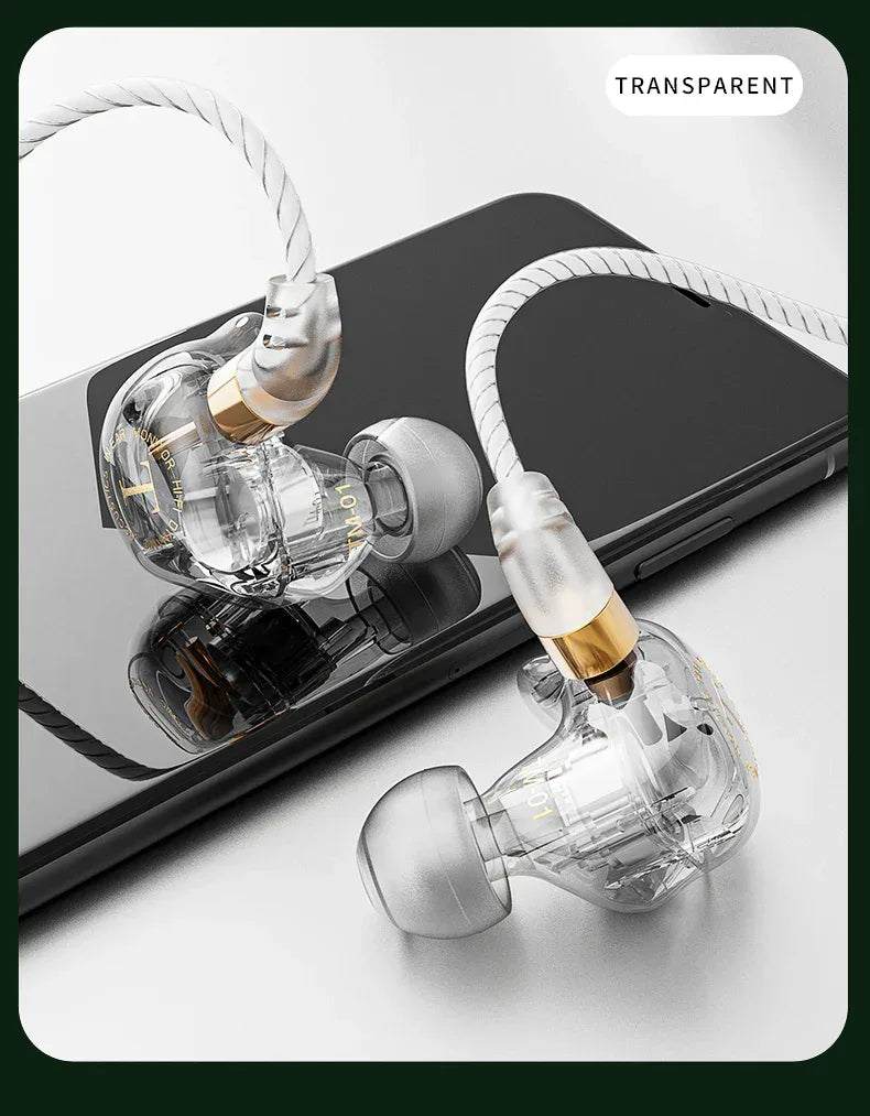 Tidesmit Wired Headphones with Dual Drivers and Bass Stereo - 1 Pair Tidesmit