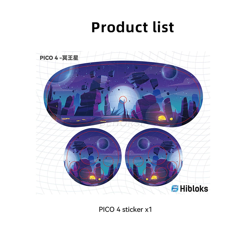 VR Headset Controller Skin Sticker Decal Protective Film Dustproof Scratchproof Stickers VR Accessories for Pico Neo 4 option 5 Tidesmit