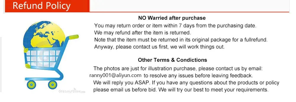 Refund policy details for barcode scanner: refund window and return terms
