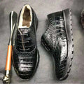 Customized Luxury Men's Sneakers Shoes Pure Crocodile Leather Sepatu Walking Style Shoes Alligator Winter Snow Office Shoes Men