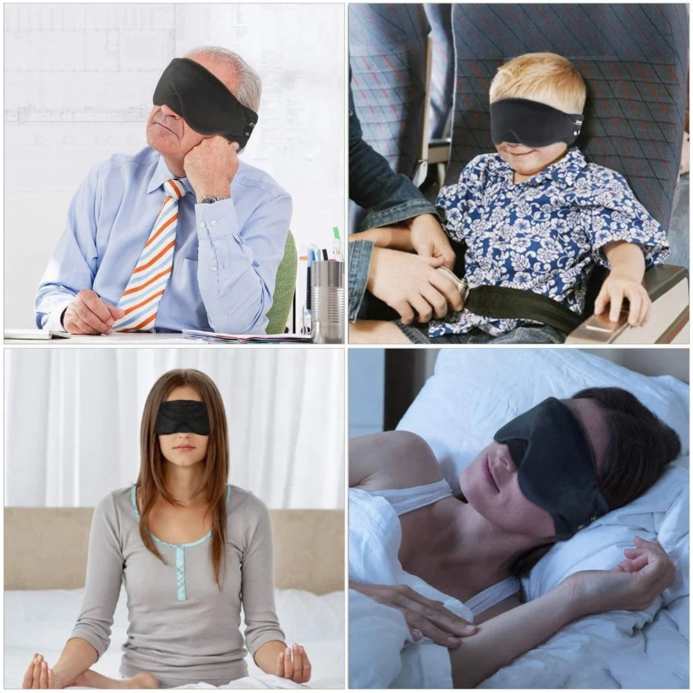 Bluetooth Speaker -Bluetooth Sleep Headphones with Built-in Speakers and Mic, Bluetooth Eye Mask with Headphones for Sleep Travel Meditation