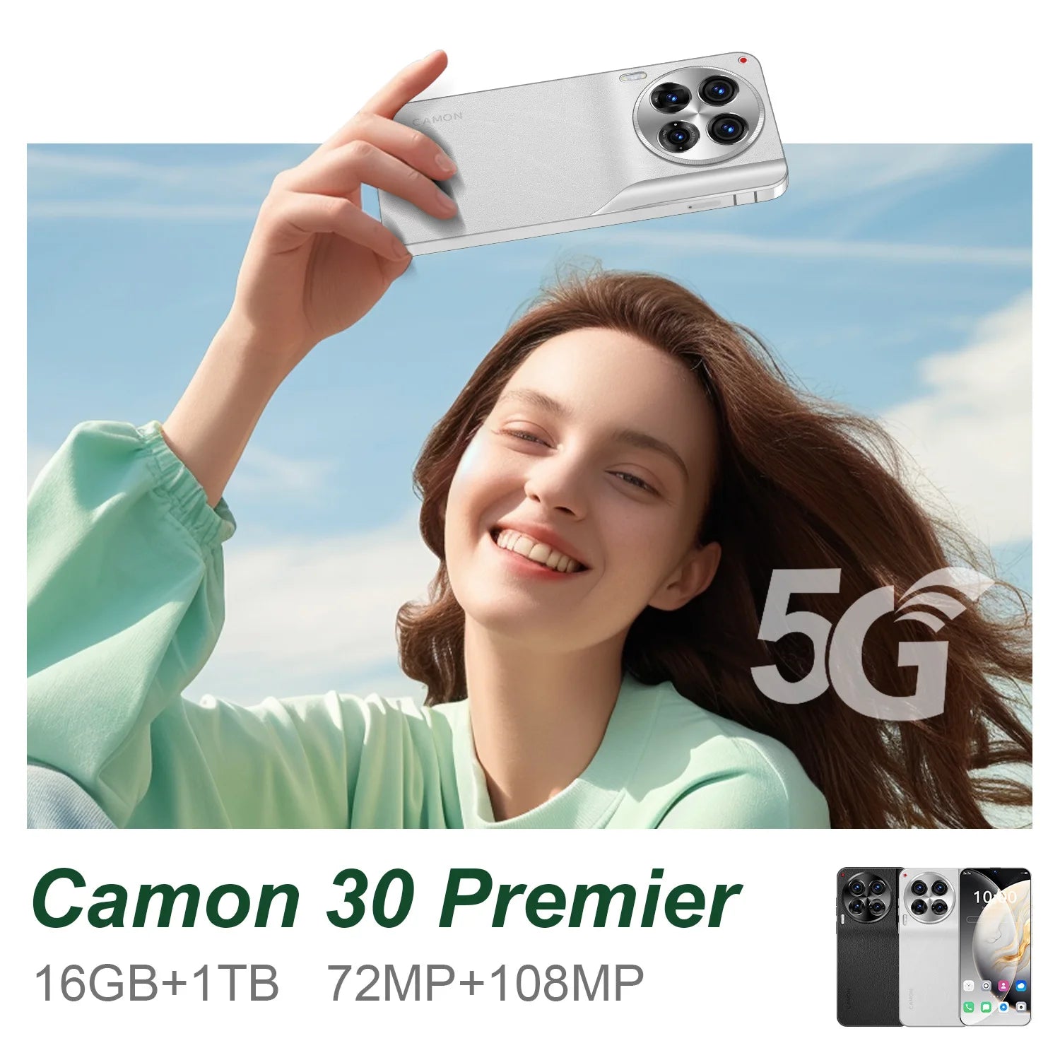 Camon 30 Pro 5G Smartphone: 16GB RAM, 1TB Storage - EU Version Tidesmit