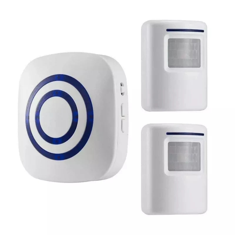 Wireless Home Security Entrance Alarm Visitor Doorbell with Plug-in Receiver and PIR Motion Sensor Warning System 38 Melodies