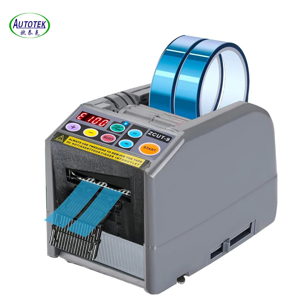 Autotek Wholesale ZCUT-9 6-60mm Width Automatic Tape Dispensers Packing Non Adhesive Electrical Tape Cutter Machine