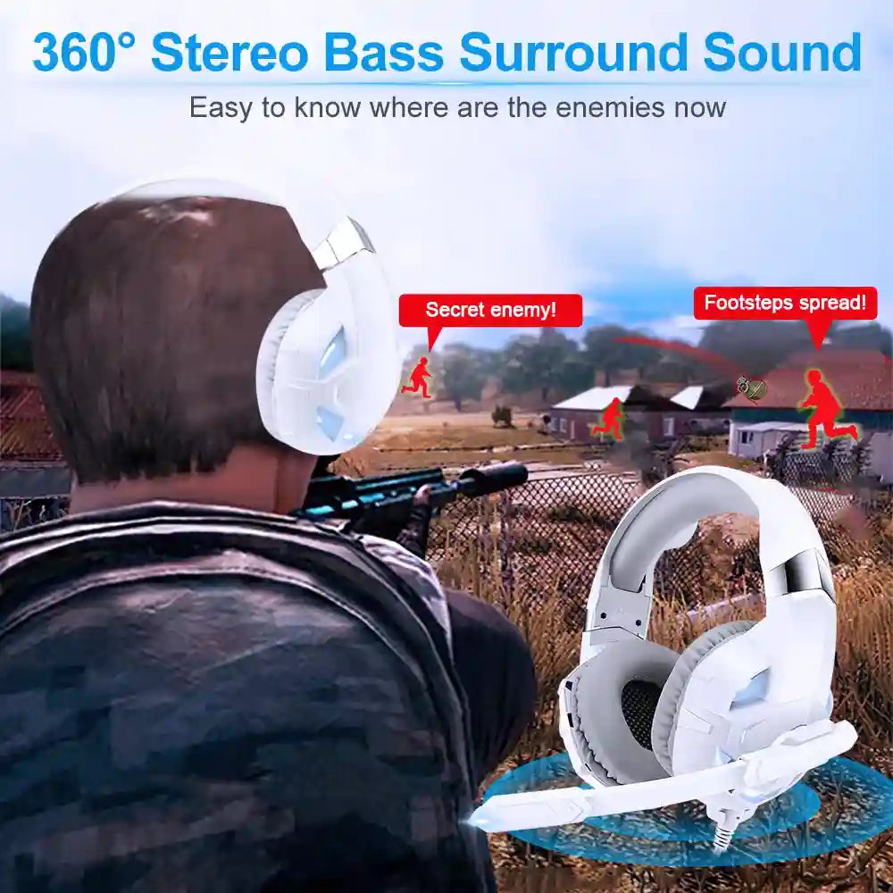 Wired Gaming Headphones with Mic - Over-Ear Noise-Cancelling Headset Tidesmit