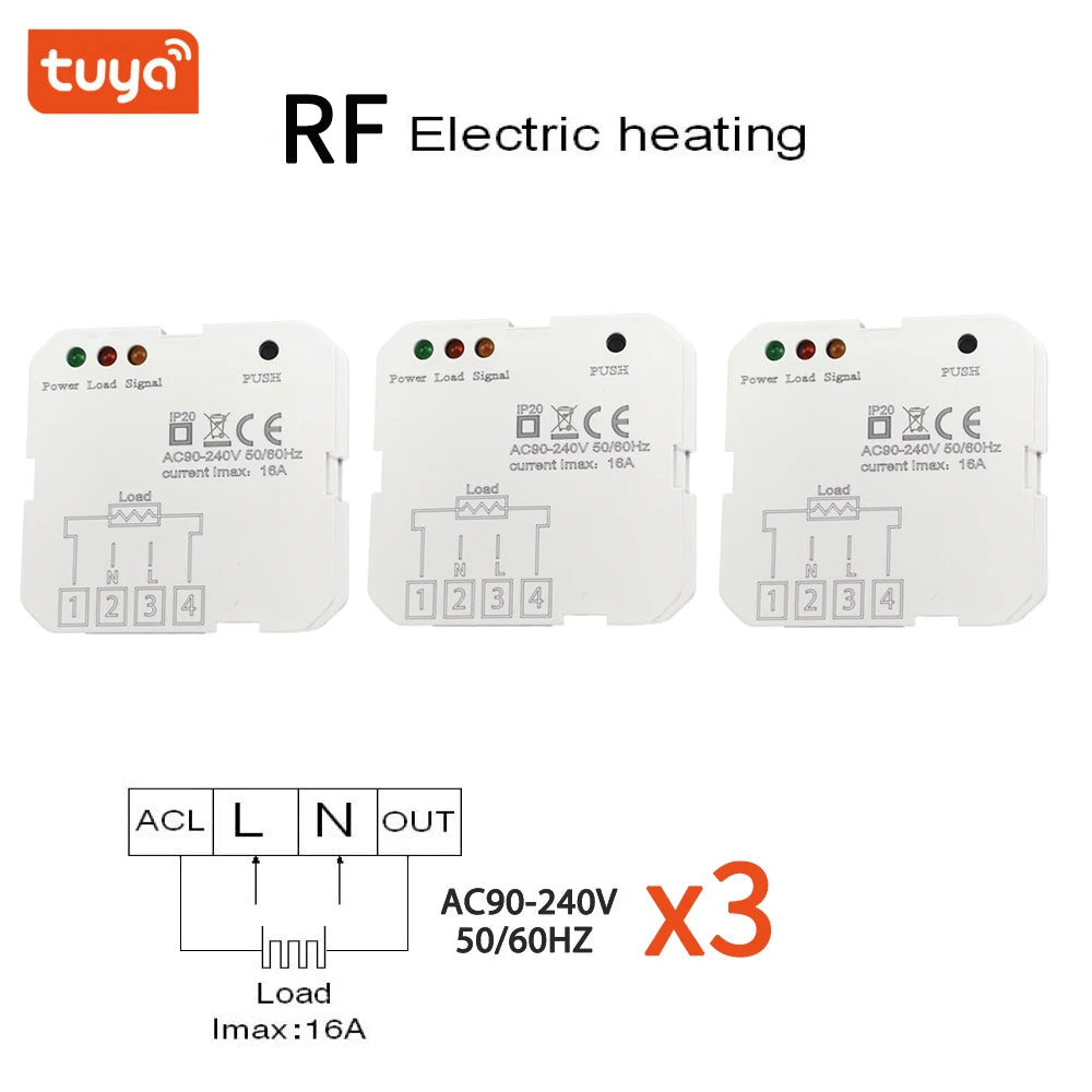 Wireless WIFI RF Thermostat 6 Sub-Chamber Hub Controller Central for Heat Mat/Underfloor Heating/Thermostatic Valves/Gas Boiler