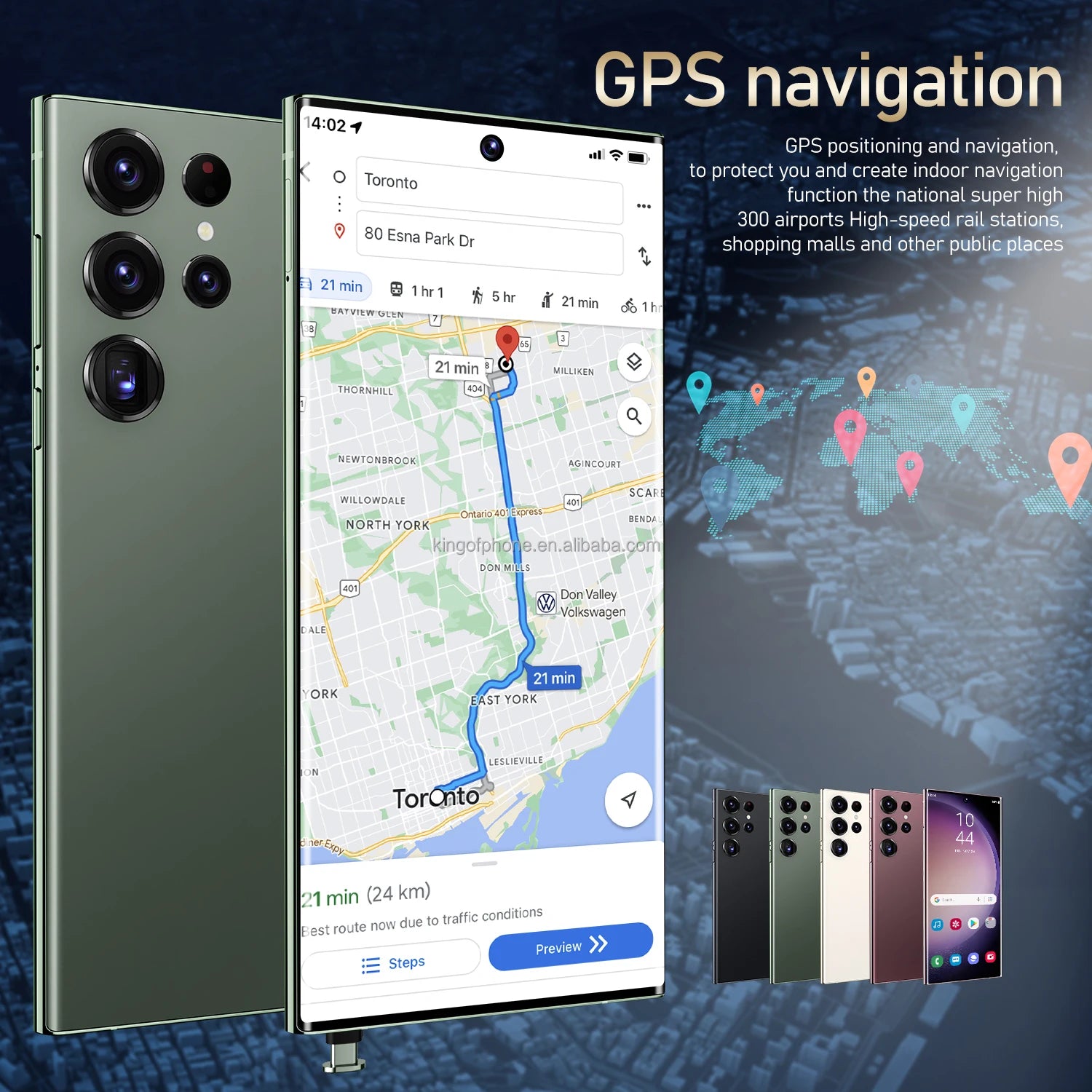 Hot Selling Unlocked 7.3-Inch for Gal Axy S24 Ultra 4G Smartphone 512G Android Phone with 108MP Rear Camera CDMA and LTE Cellula - Tidesmit