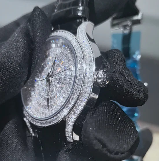 High Quality Vvs Moissanite diamond Watch Tourbillon Automatic Mechanical Moissanite Watch for Men Luxury Iced Out diamond Vvs1