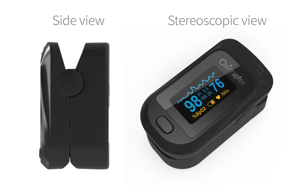 JianyouCare Finger Pulse Oled Oximeter Portable RR Blood Oxygen Saturation Meter Respiratory Rate Oximetro De Dedo Pulsioximetro