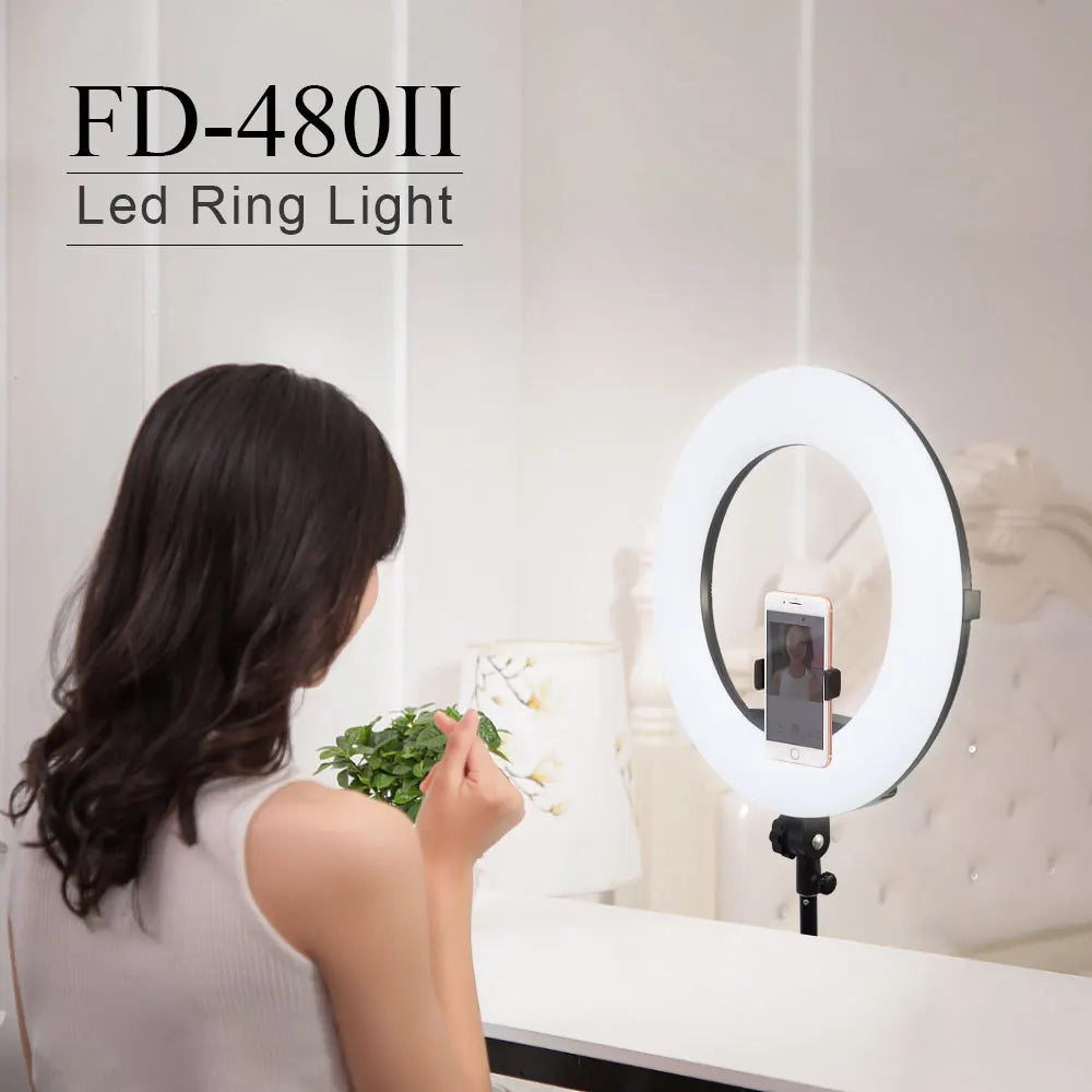 18-Inch LED Ring Light Kit - Adjustable Studio Content Creation Lighting Tidesmit