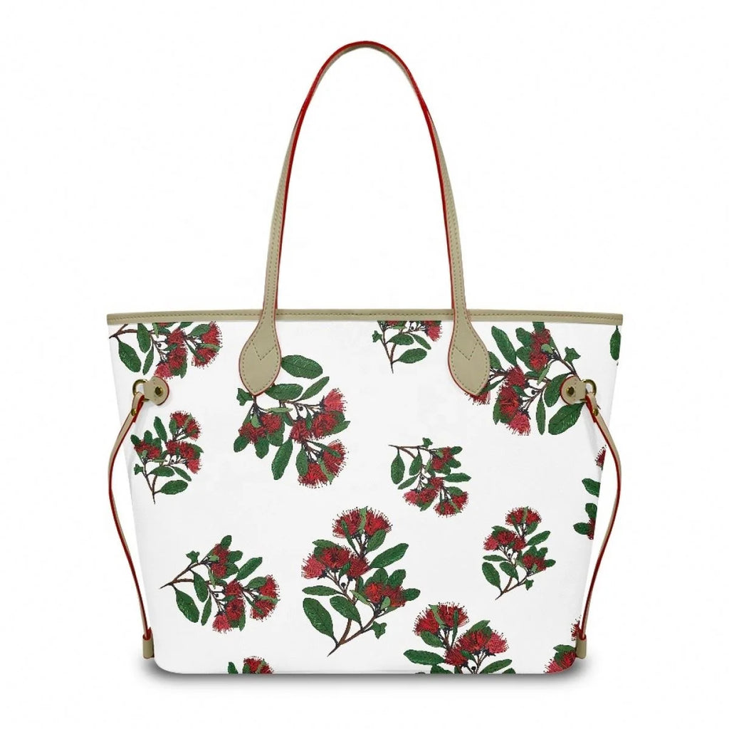 Ohia Lehua Design Handbag Custom Women's Leather Print on Demand  Tote Shoulder Bag Big Capacity Trendy Luxury Custom Purse