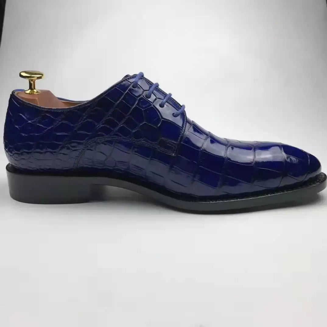 Luxury Genuine Crocodile Leather Shoes Men Genuine Leather Business Shoes High Quality Goodyear Handmade Alligator Dress Shoes