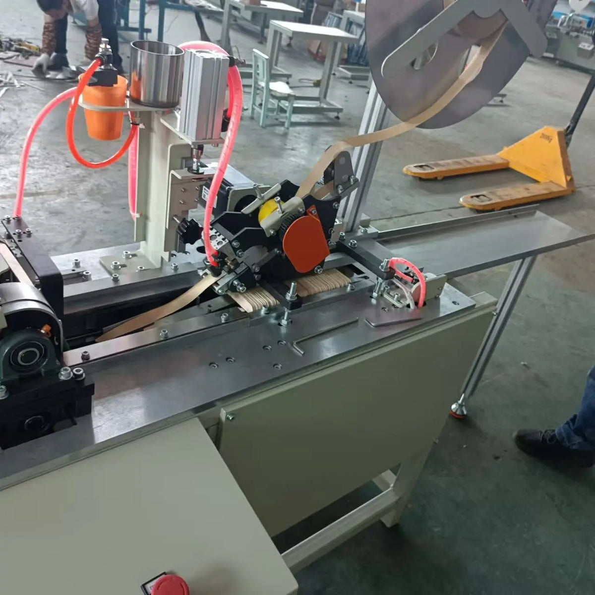 Small Business Counting Packaging Machine 114mm 93mm Ice Cream Stick Packaging Bulk Wooden Moulded Stick Bundling Machine