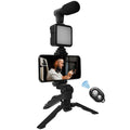 Top Seller Microphone Stand Video Ring Light for Cell Phone 6 in 1 Vlogging Kit Tidesmit