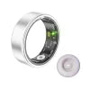 Smart Ring SR06 5ATM Silver Gold Fitness Tracker App Control Heart Rate Blood Oxygen Pressure Sleep Step Distance Monitor for Silver with Case charging SR06 Tidesmit