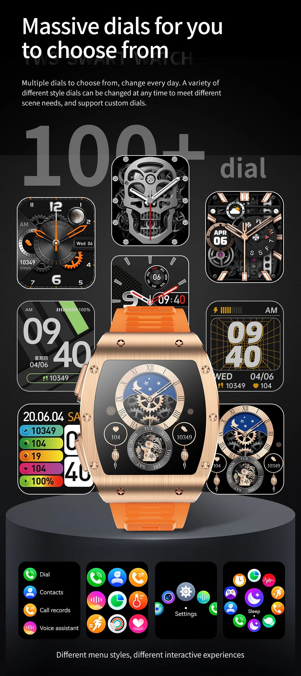 Jm09 2-in-1 TWS Smart Watch Wireless Earphones IP67 Waterproof Blood Oxygen Monitor Compass for Men's Sports Smartwatch Earbuds Tidesmit