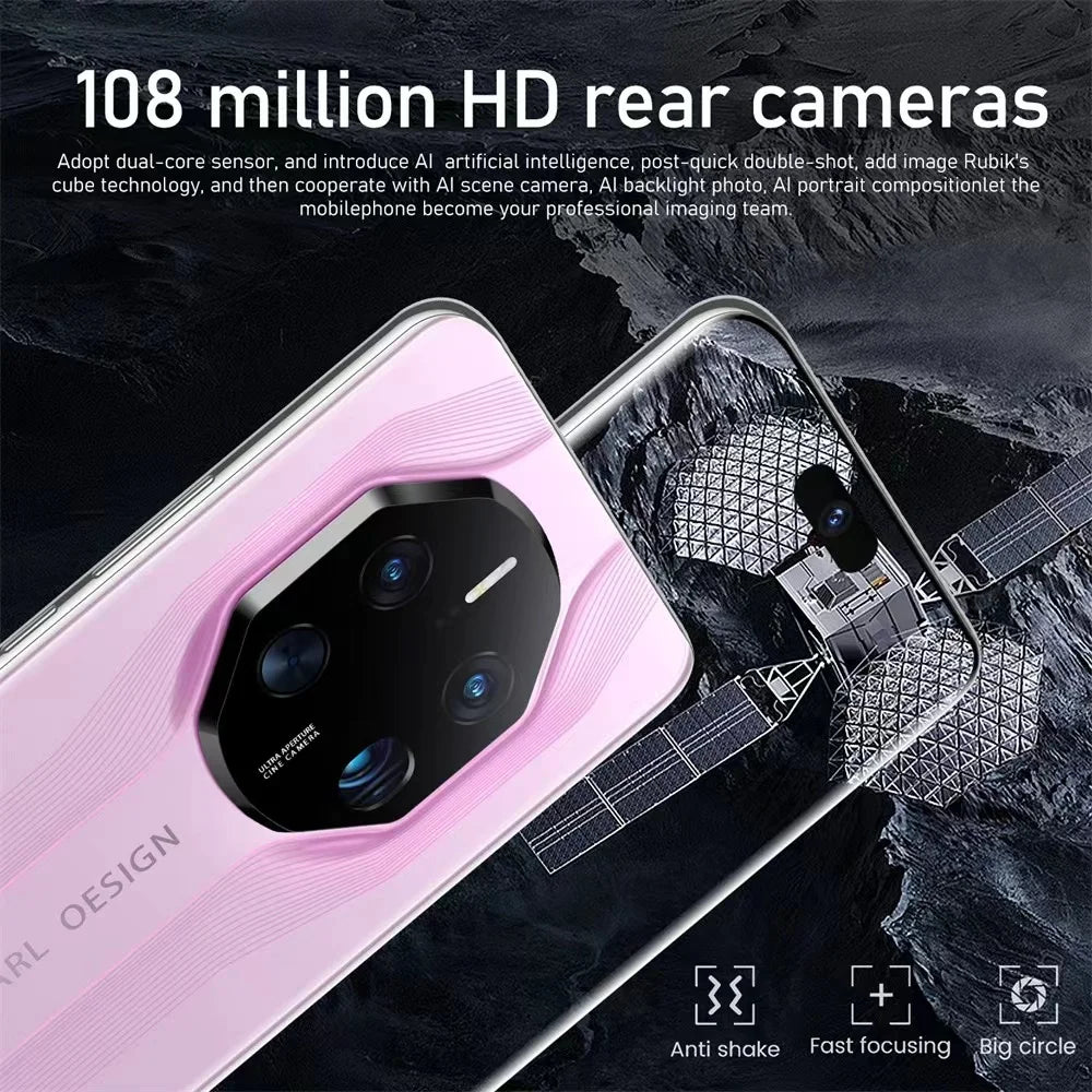 2022 Hot Selling Mate 40 Pro+ Mate 50 12GB+512GB 7.3 Inch Full Display Deca Core CPU Android 10.0 Mobile Cell Smart Phone 3G 4G - Tidesmit