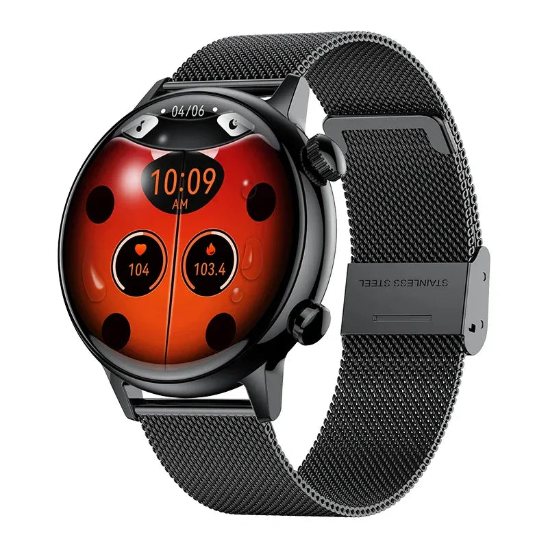 Best Gifts Luxury AMOLED Smart Watch Women HK39 Fitness Tracker Sports Waterproof NFC Payment BT Call Fashion Smart Watches - Tidesmit