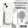 Power bank charger-EONLINE Magnetic Power Bank Wireless Charger 10000mAh Fast Charge Powerbank for iPhone Huawei Magnetic Series Universal White (POBA036) Tidesmit