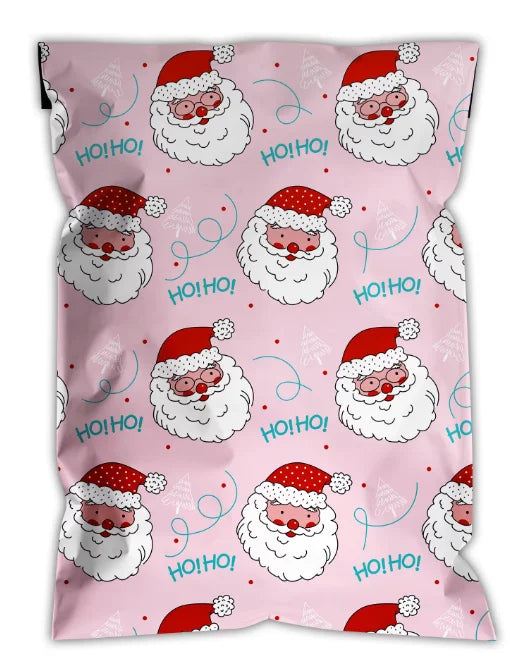 2-Day Shipping 5-Day Delivery 10x13 Inch Light Pink Christmas Poly Mailers 100 Pcs 1.5mil Thick Waterproof Holiday Apparel