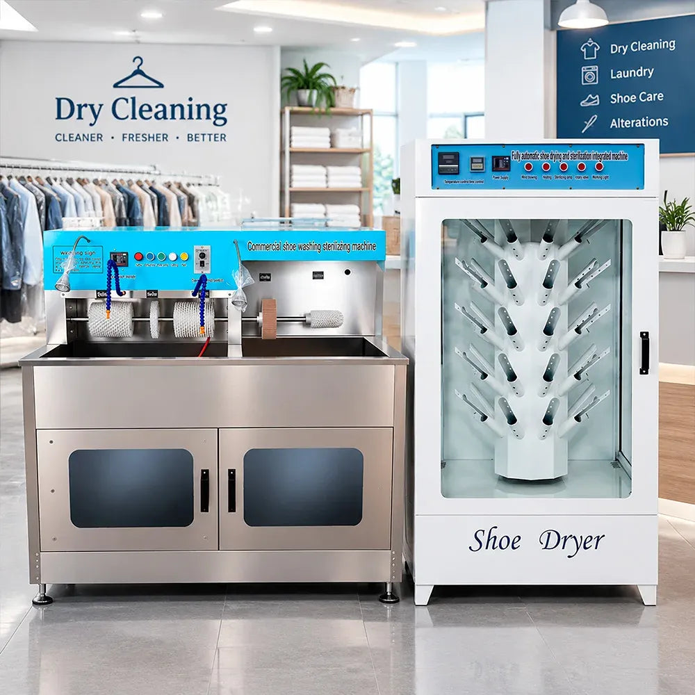 Commercial Shoe Washer and Dryer Combo with Sterilization Box
