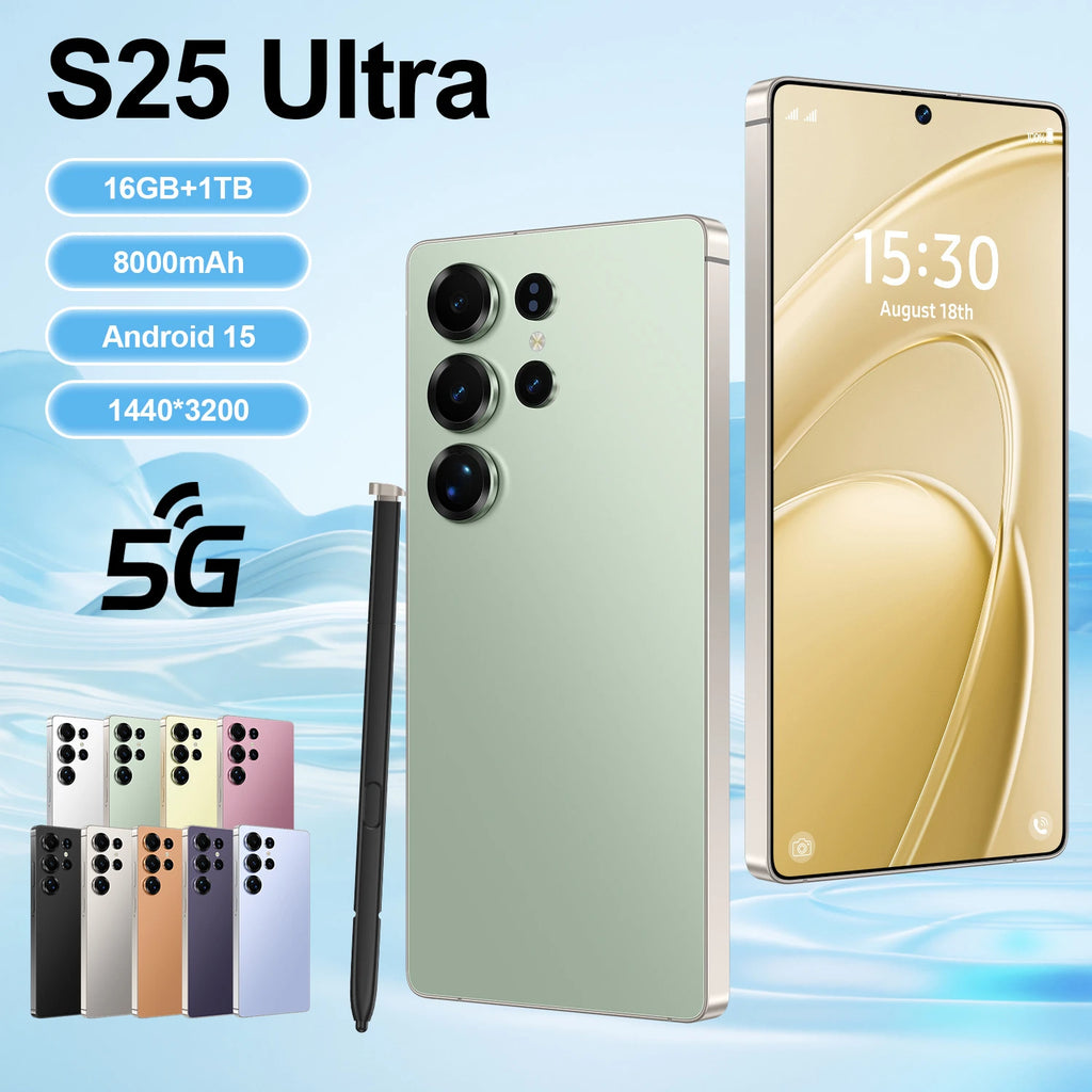 Tidesmit 5G Android 15 Smartphone, 1TB Storage, 16GB RAM - Dual SIM Tidesmit