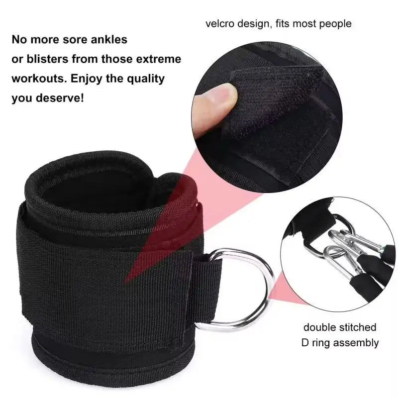 6 Piece Ankle Resistance Bands With Cuffs for Working Out Glute Leg Exercise Booty Workout Equipment Tidesmit