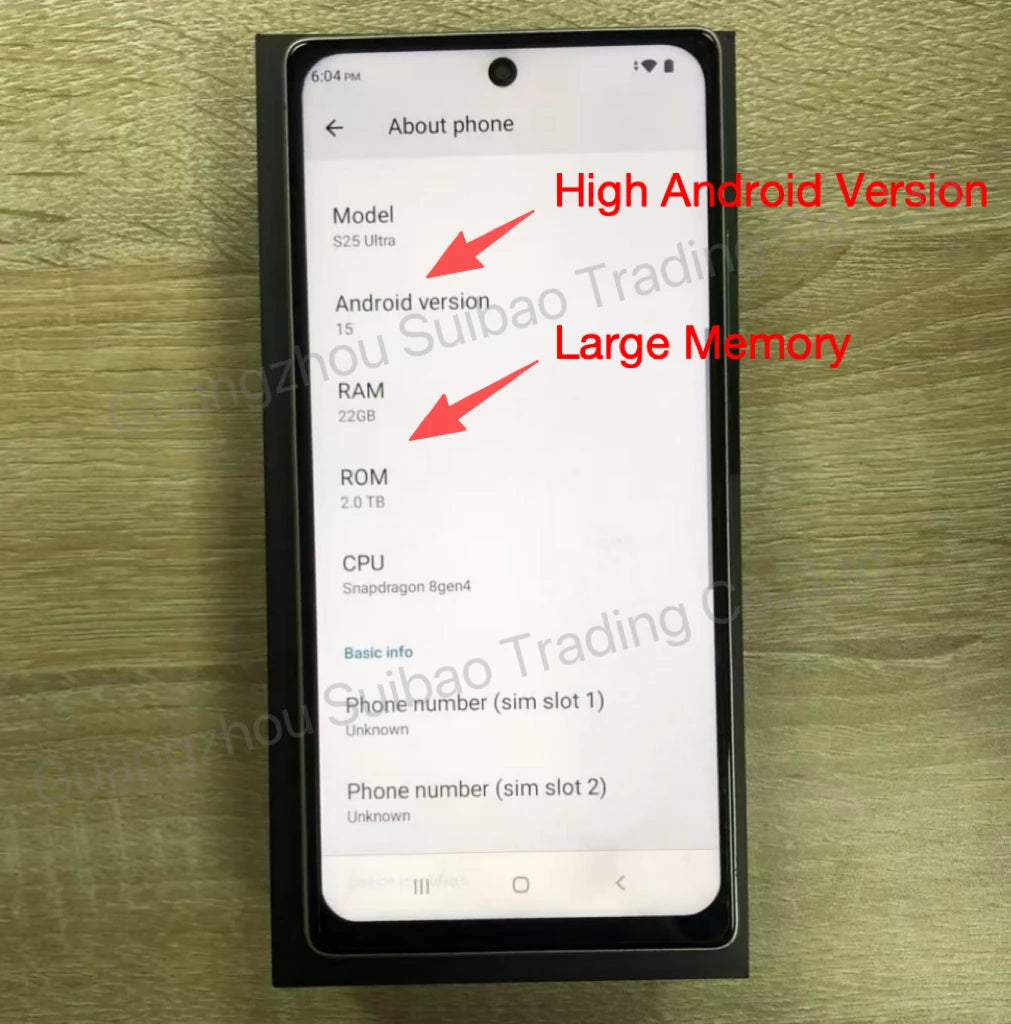 S25 Ultra 5G Smartphone 22GB RAM 2TB ROM 7.3-Inch Display Tidesmit