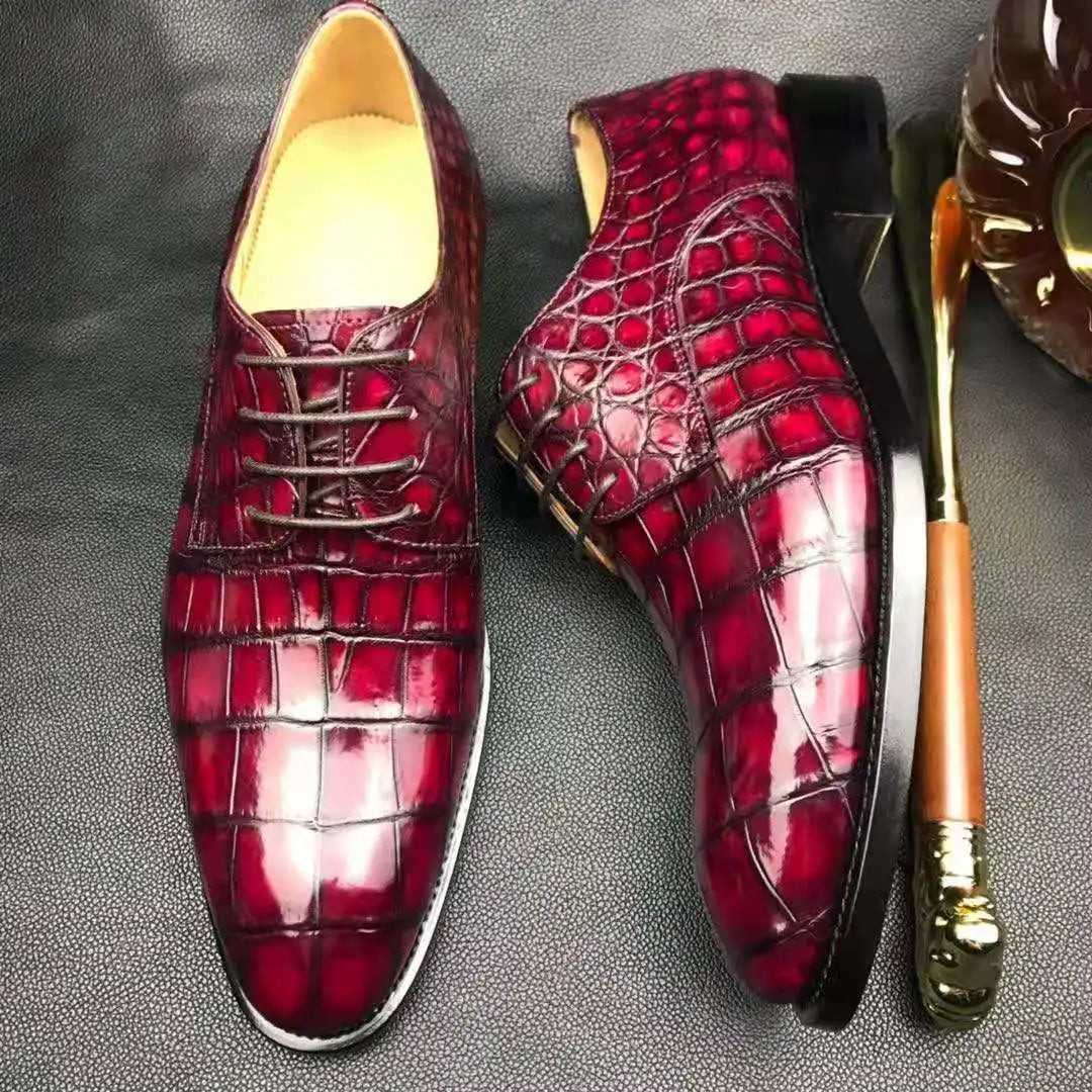 Genuine Crocodile Leather Dress Oxford Leather Shoes for Men Custom Handmade Luxury Leather Shoes Men Business Dress Shoes Men