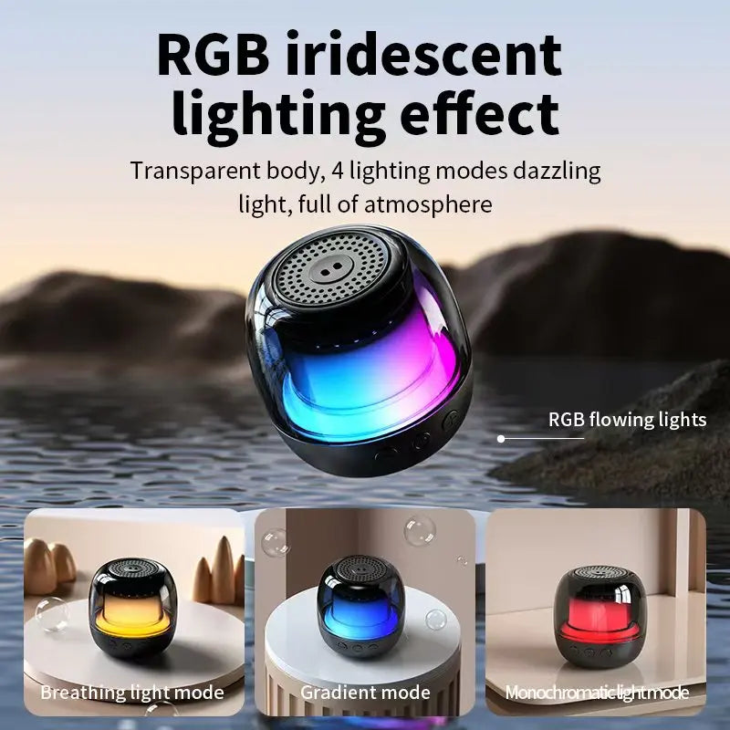 Bluetooth Speaker -2025 Mini Wireless Speaker Portable Waterproof Outdoor Design with Fingertip Top Cheap Battery Powered AUX Communication