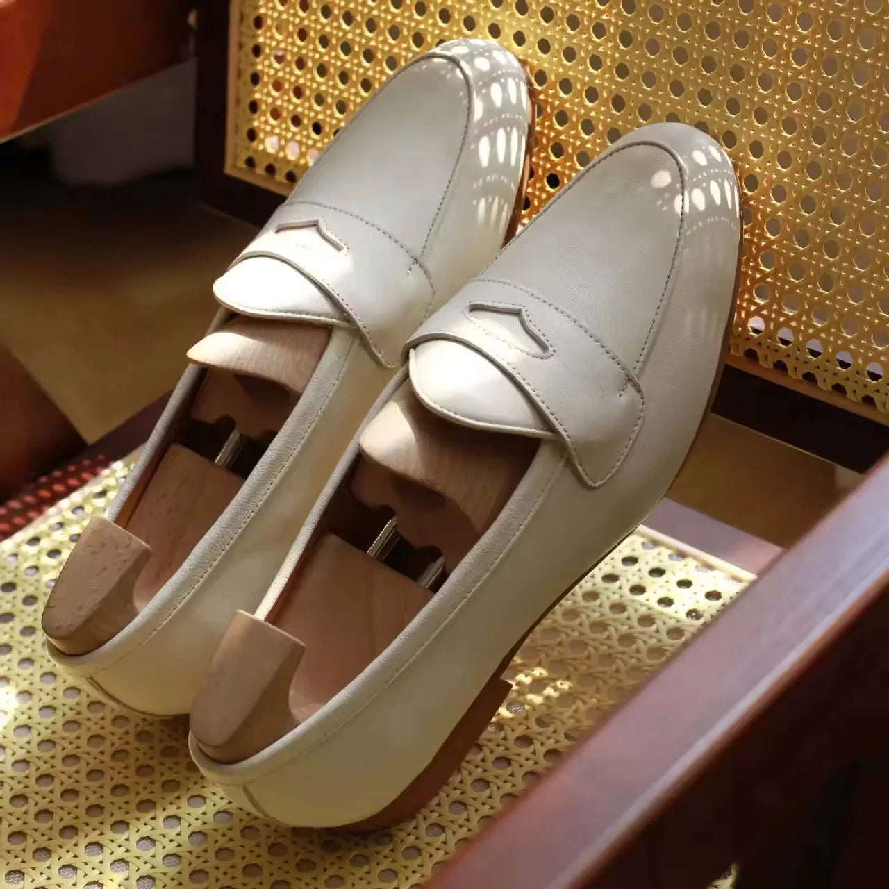 Le Fu Xuan 2024 New Style Fashion Comfortable Men Loafer Shoes Genuine Leather Walking Style Shoes for  Men's