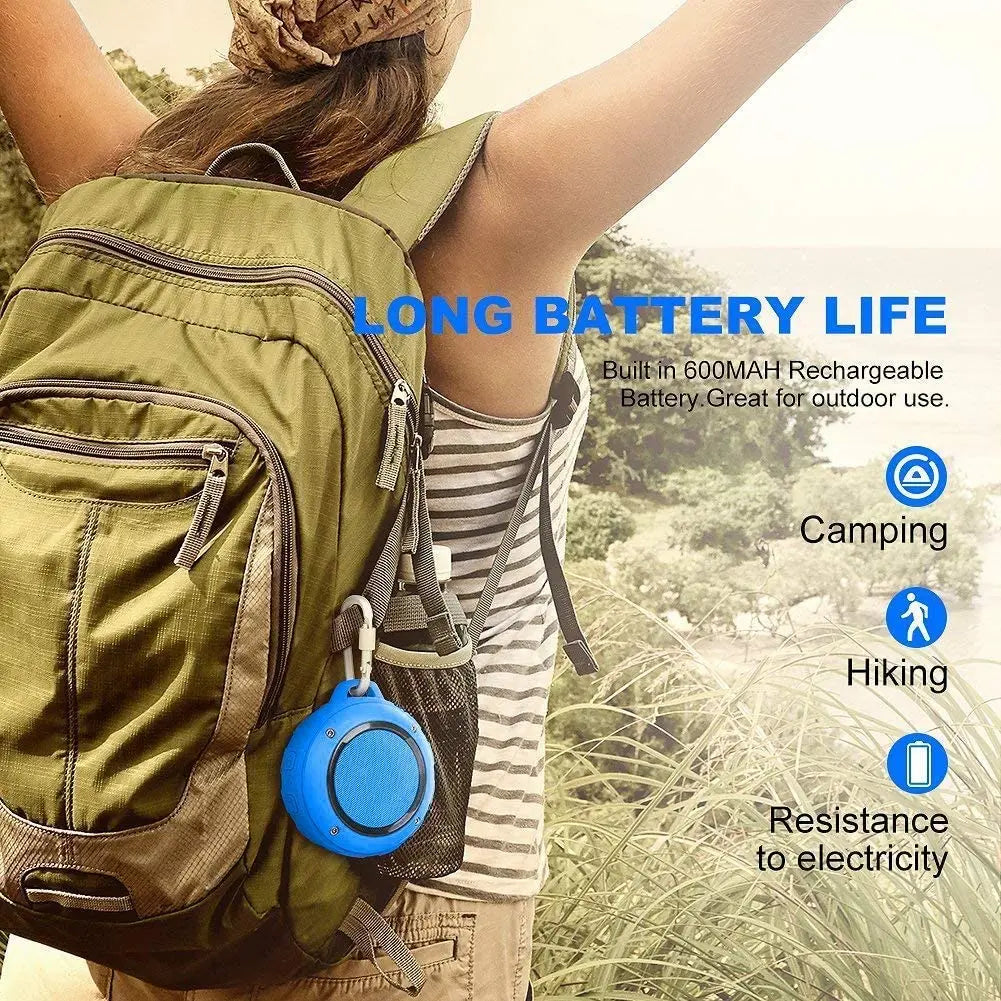 Bluetooth Speaker -Kunodi F4 Outdoor Waterproof Bluetooth Speaker 10W TWS IPX6 Portable Mini Shower Speaker with MIC Enhanced Bass 12H Playtime