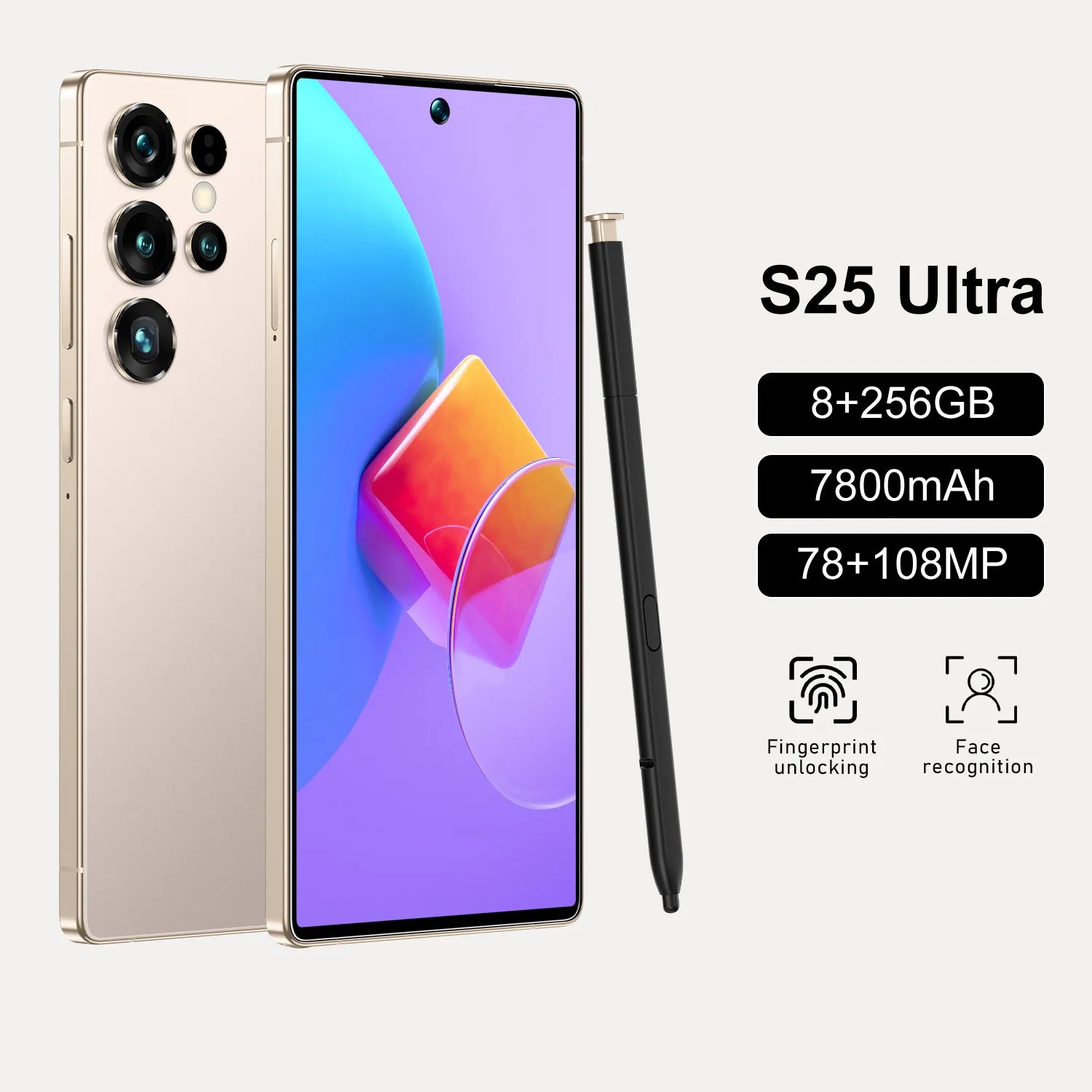 S25 Ultra Professional Videography Smart Phone HD Resolution 4GB+64GB ROM 3-5X Optical Zoom Camera Dual Sim Card CDMA Global - Tidesmit