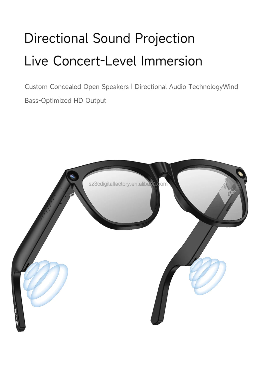 NextGen CY01 Smart Glasses AIPowered Translation 8.0MP Camera Multimedia Player AR Hardware Glasses Tidesmit