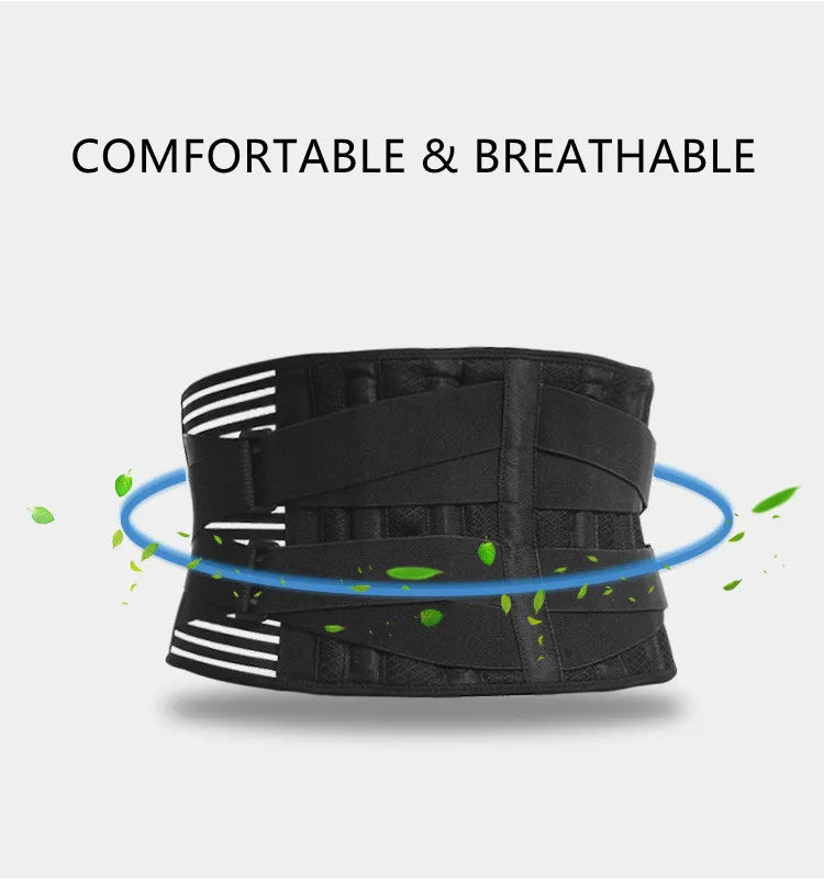 Double Pull Back Lumbar Support Belt Waist Orthopedic Corset Men Women Spine Decompression Waist Trainer Brace Back Pain Relief