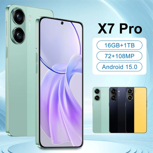 Mobile Phone X7 Pro 5G Smartphone Fast 7.3 Inch 16GB Memory 108MP Mobile Phone