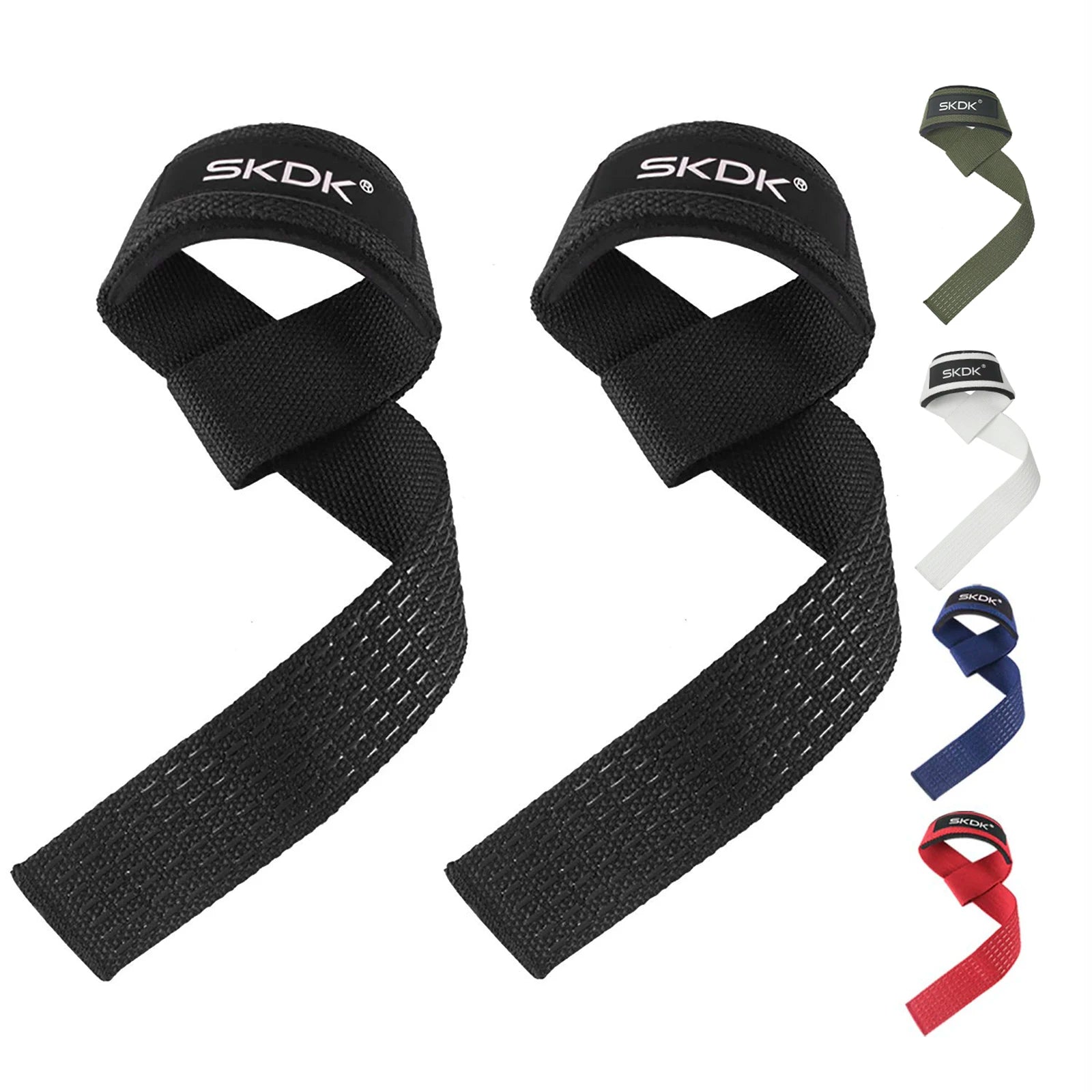 Custom Logo Adjustable Weight Lifting Wrist Straps Bodybuilding Powerlifting Strength Training Deadlifts Hand Lifting Straps Black 55*3.5cm Tidesmit