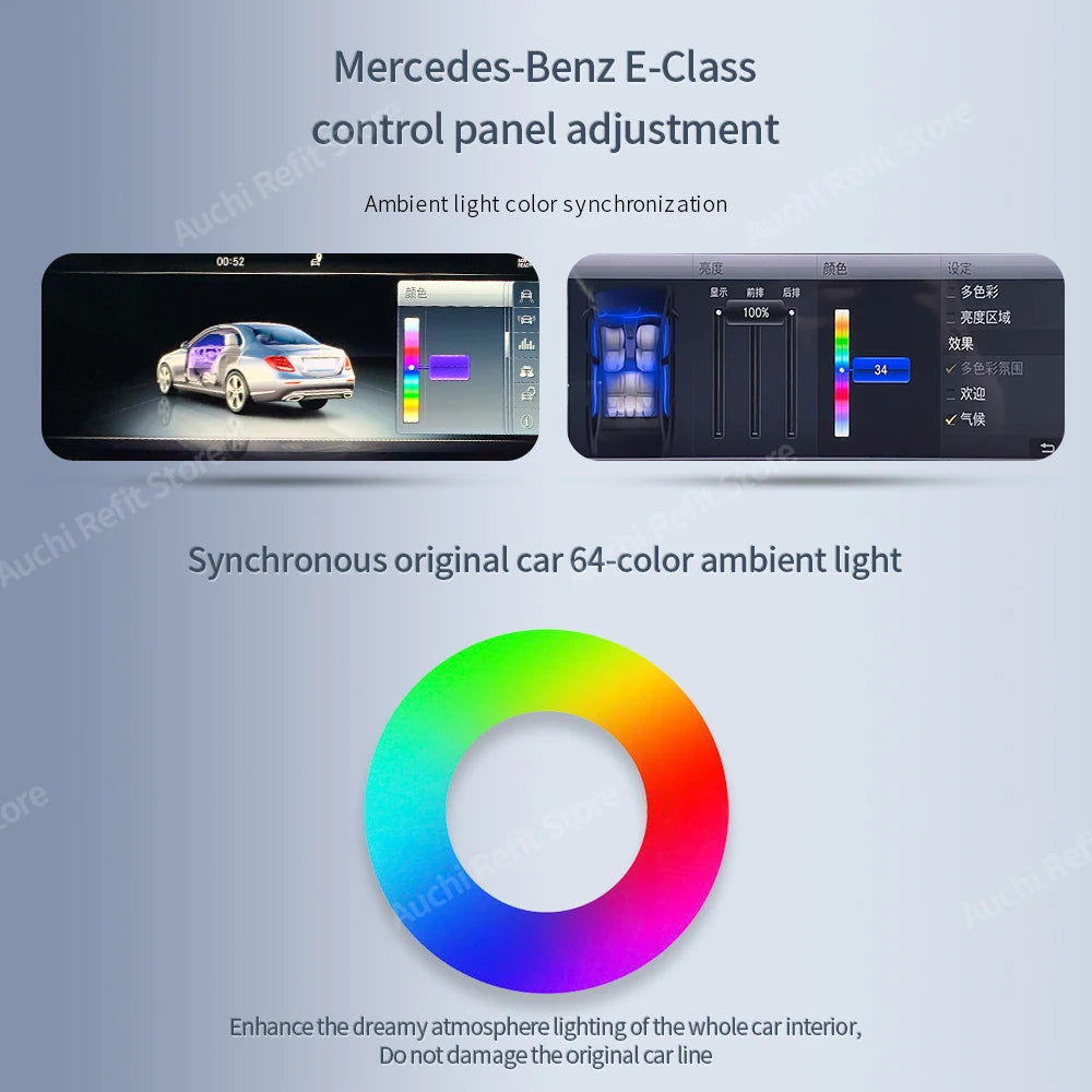 Mercedes-Benz W213 Ambient LED Air Vents with 3D Rotating Speaker Tidesmit
