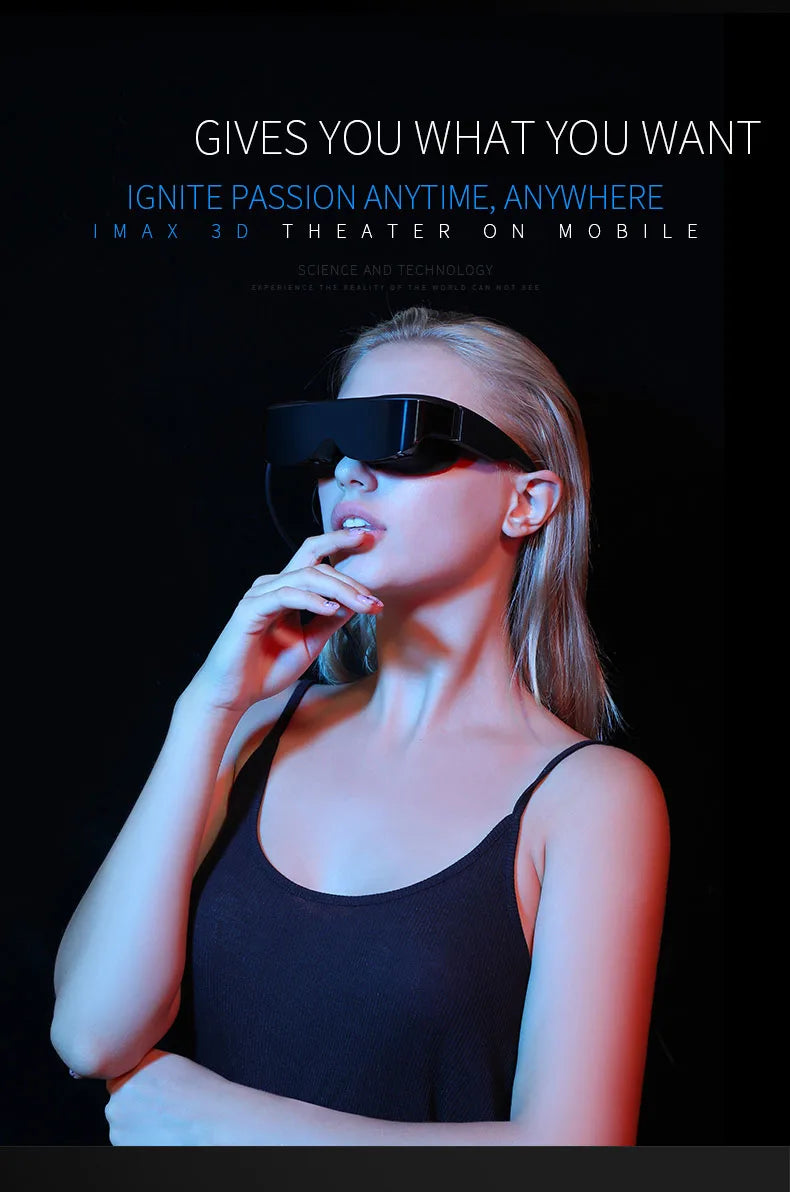 VR Smart Glasses Mobile Cinema - 128GB Portable Headset by Tidesmit Tidesmit