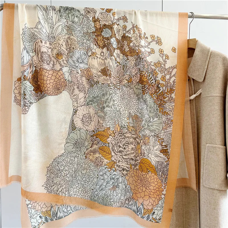 New Designer Warm Soft Pashmina Neck Scarves Shawl Blanket Water Soluble Lambs Luxury Wool Scarf