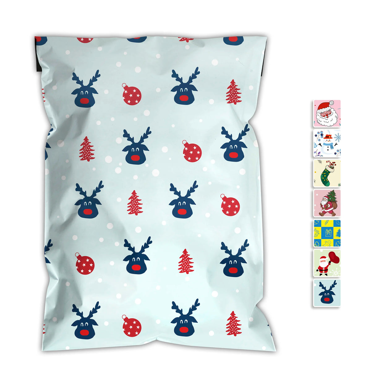 Christmas Reindeer  Printed Shipping Bags,2.4mil Thick Shipping Bags, Waterproof and Tear-Resistant Self-Sealing Packaging Bags